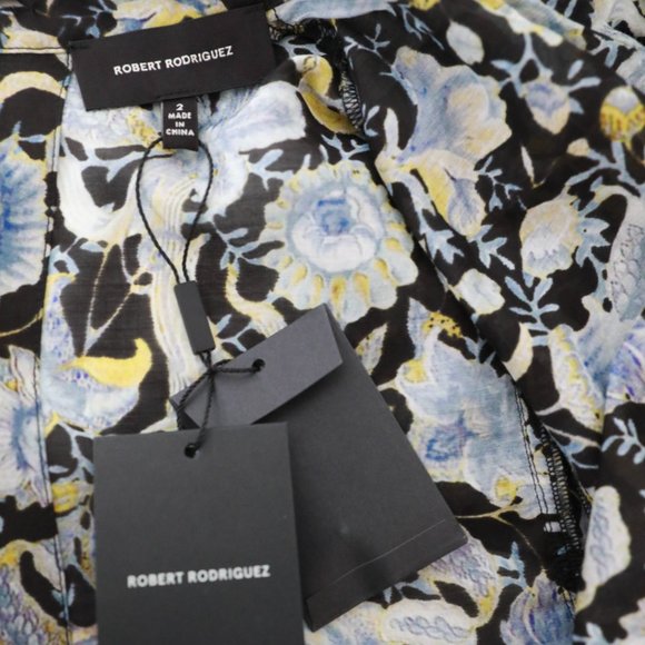 Robert Rodriguez 2 Silk Cotton Print Ruffle Dress - Picture 11 of 14